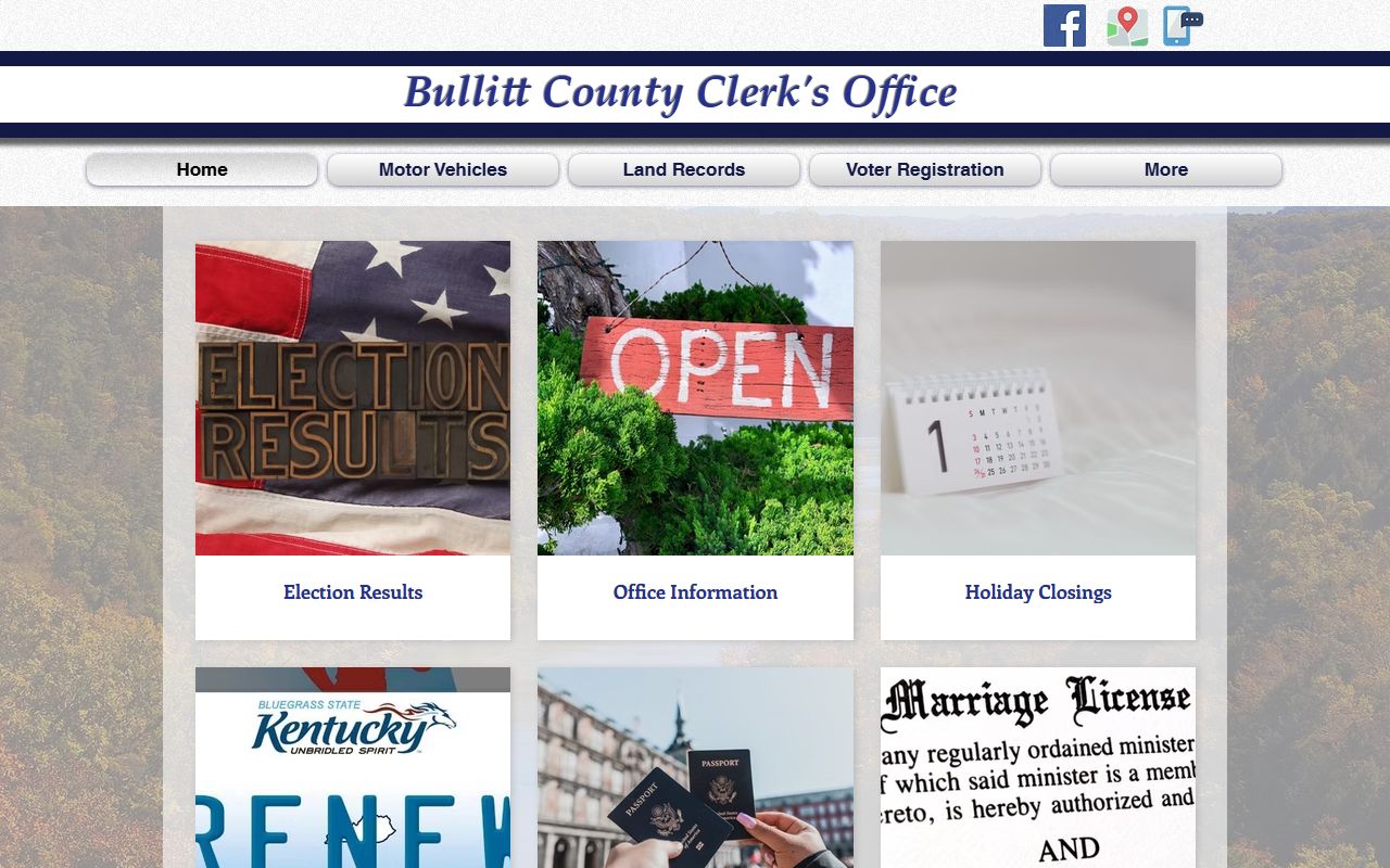 Bullitt County County Clerk records homepage