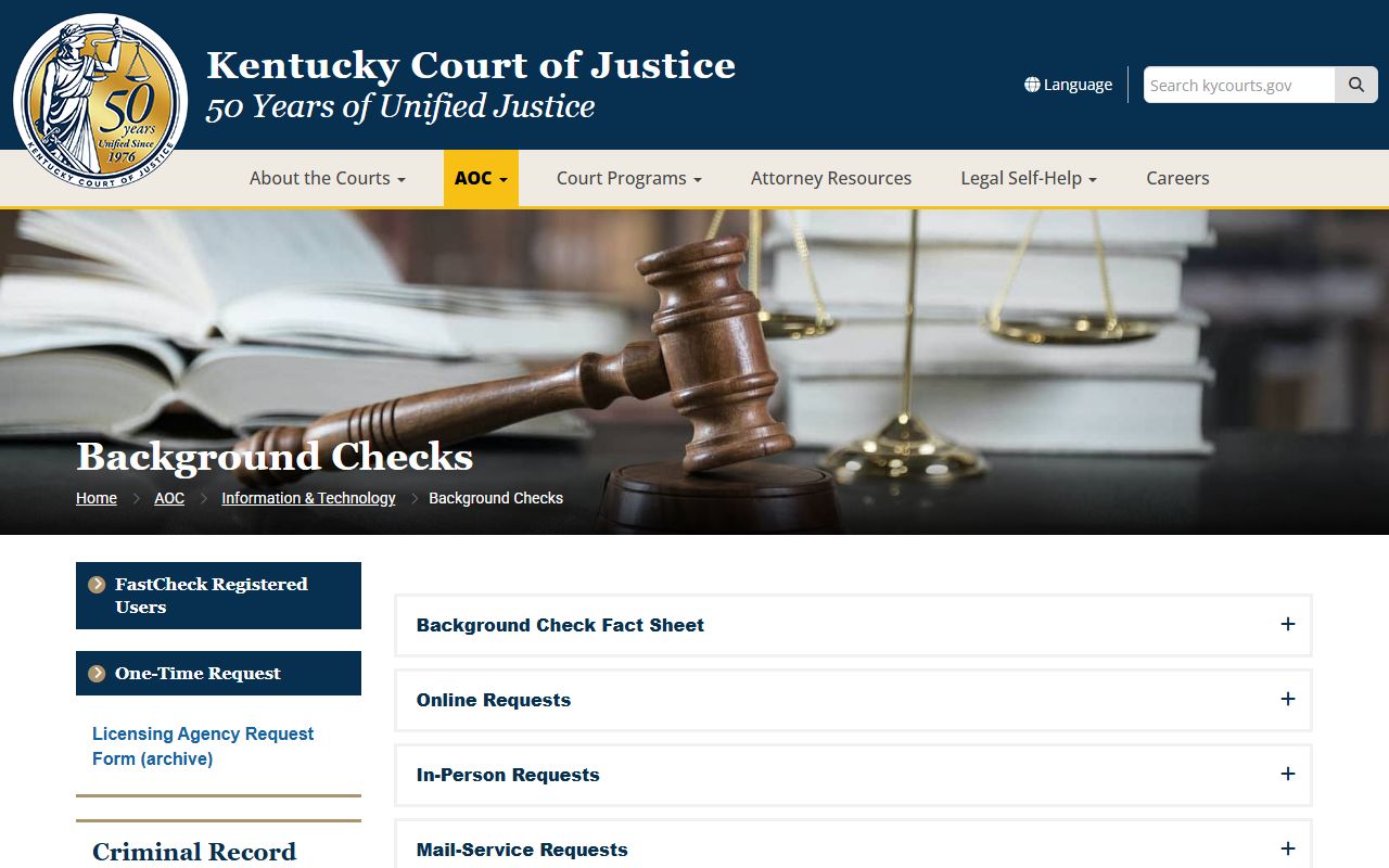 Bullitt County court records Kentucky background checks source