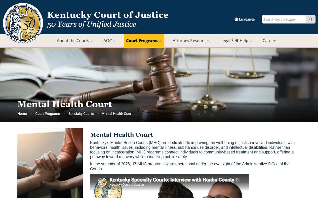 Bullitt County probate records Kentucky mental health court page