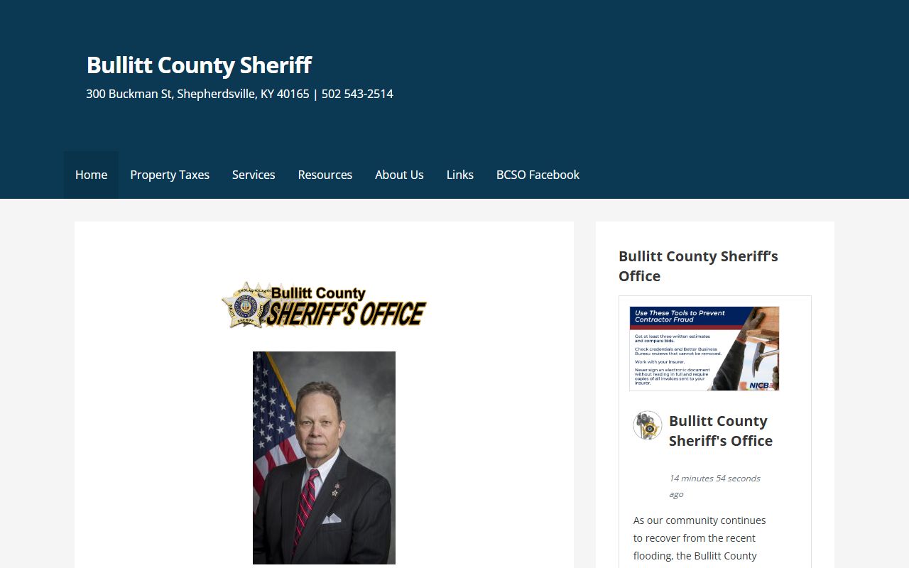 Bullitt County warrant search sheriff office home page